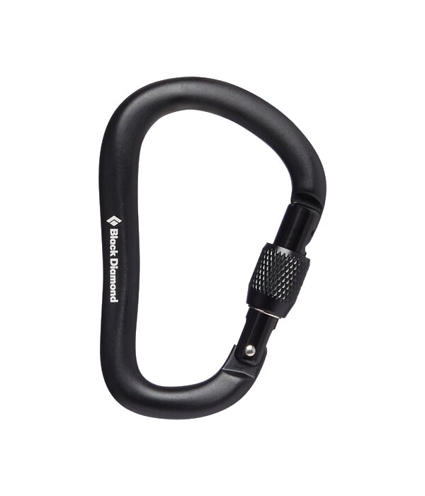 Black Diamond RockLock Screwgate Carabiner - HMS, černá